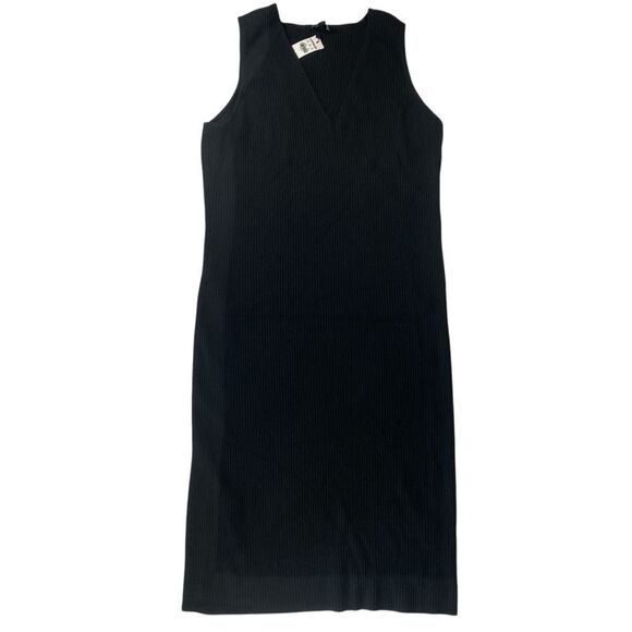 Express Women’s Black Sleeveless Ribbed Midi  Dress Size Large - Picture 1 of 6